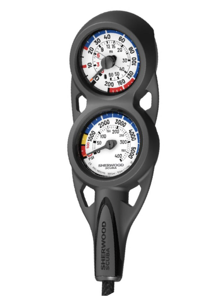 SHERWOOD Analog Console - Compass & SPG w/Flex Hose