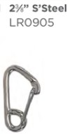 [LR0905] ISC Wire-Gate Carabiner S/S 2,75inch